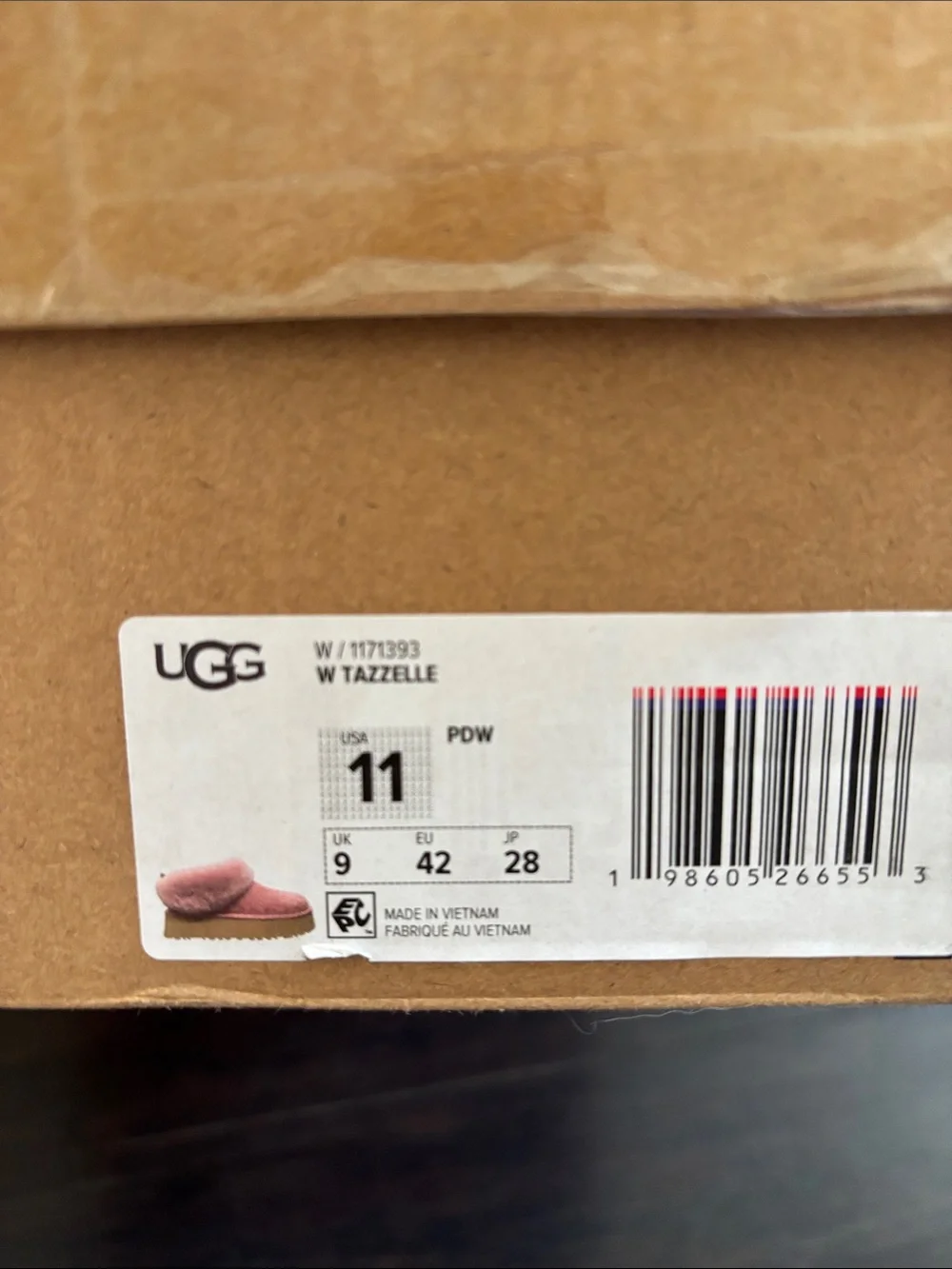 UGG TAZZELLE PLATFORM SHOES IN POWDER PINK SZ 11 NEW ON BOX